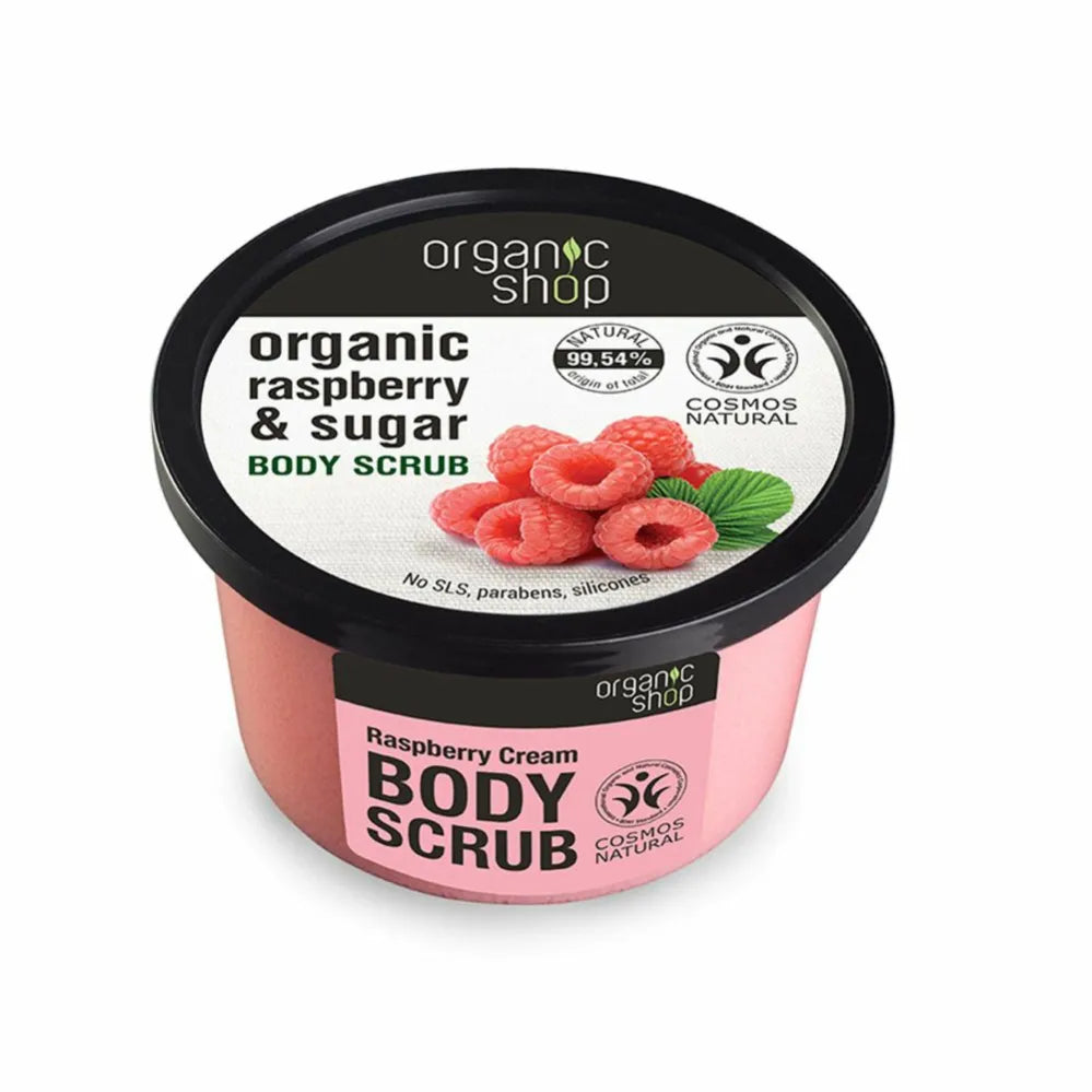 Peeling do Ciała Regenerujący Malinowy Krem 250 ml - Organic Shop