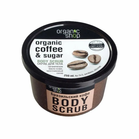 Peeling do Ciała Brazylijska Kawa 250 ml - Organic Shop