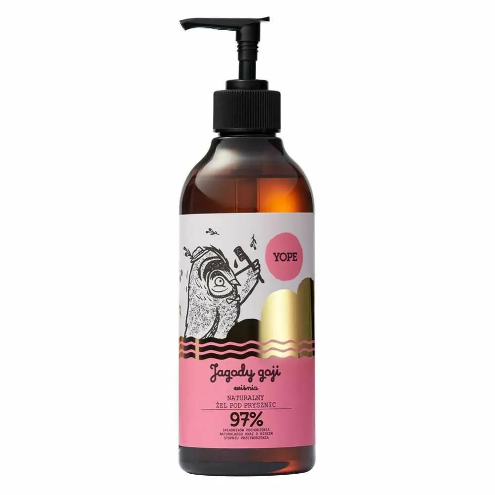 Naturalny Żel pod Prysznic JAGODY GOJI i WIŚNIA 400 ml - YOPE