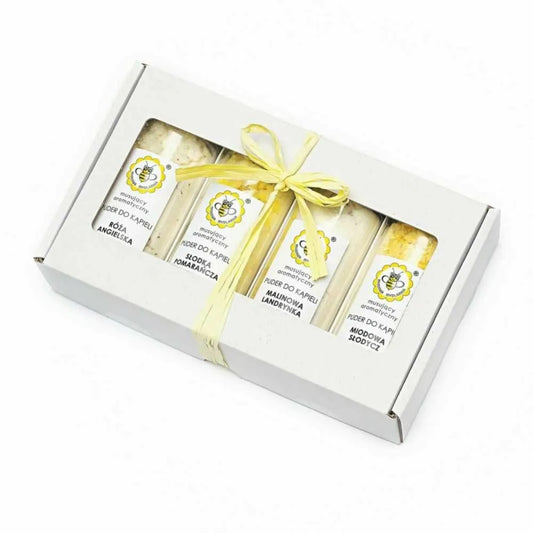 Zestaw Pudrów do Kąpieli 210 g (3x 50 g, 1x 60 g) - Miodowa Mydlarnia