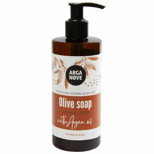 Czarne Mydło Oliwne w Płynie z Olejem Arganowym Tropical Touch 300 ml - Arganove